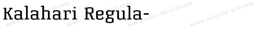 Kalahari Regula字体转换